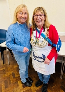 Cllr Dorrian with the Mayor Cllr Helen Staples